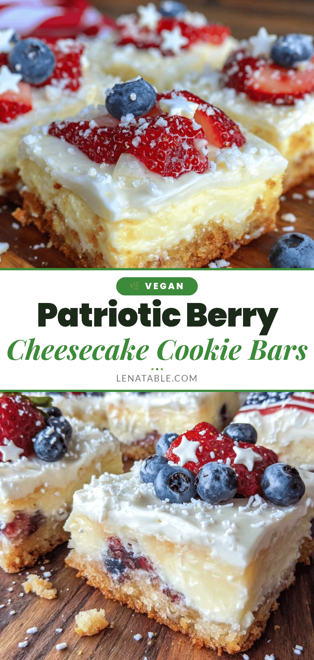 american flag berry cheesecake cookie bars recipe