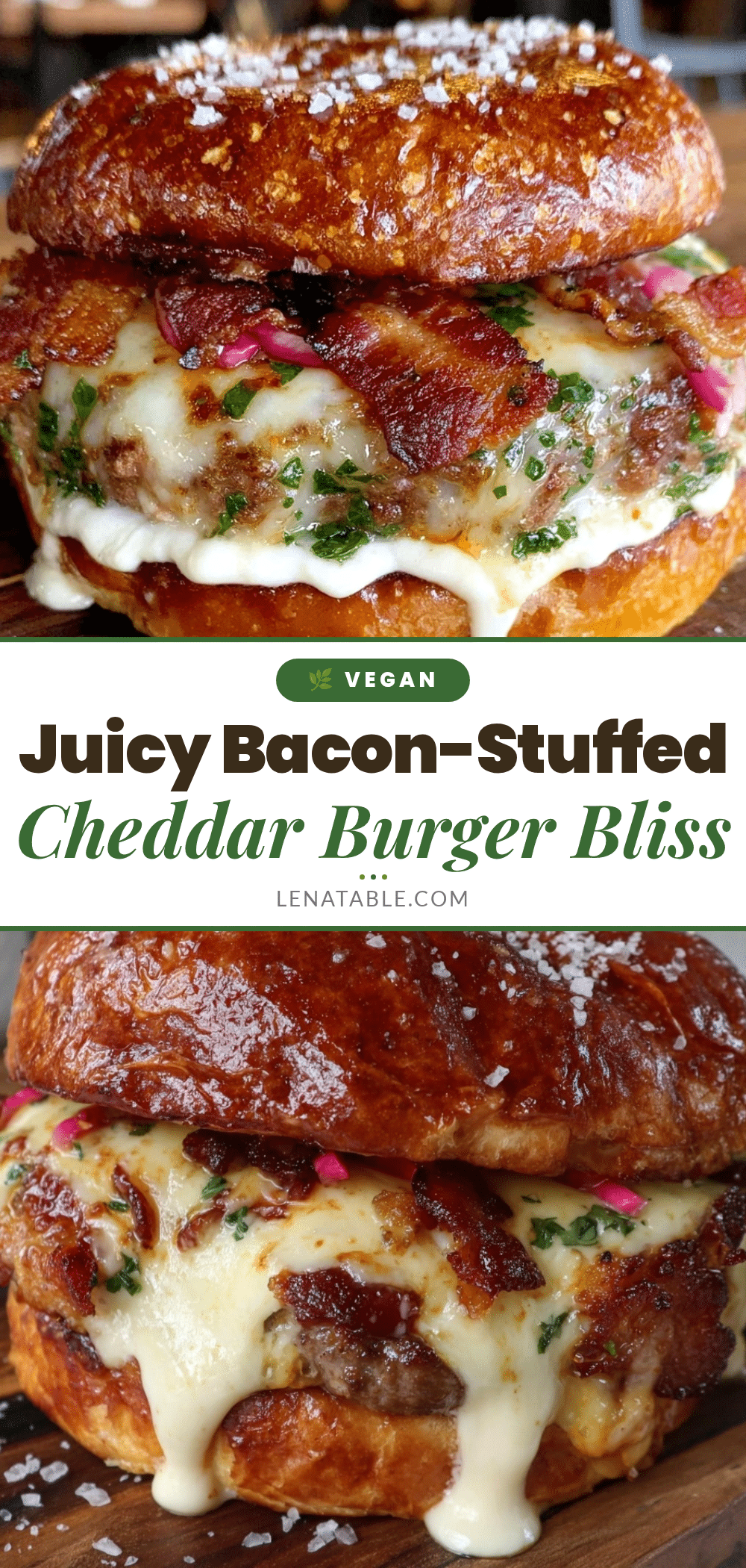 bacon-stuffed cheddar burger recipe