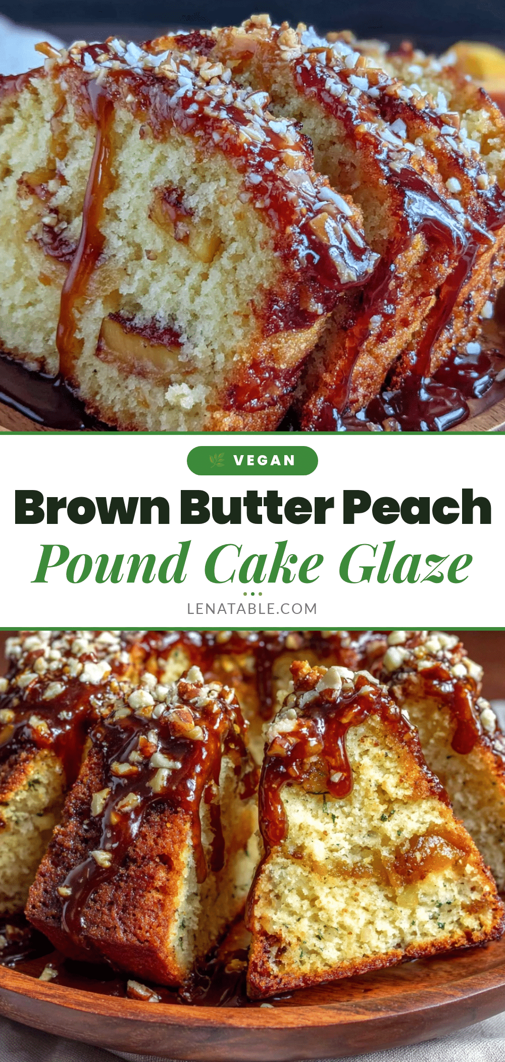 brown butter grilled peach pound cake recipe