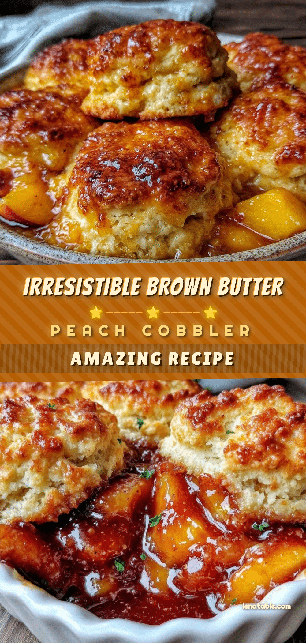 brown butter peach cobbler recipe