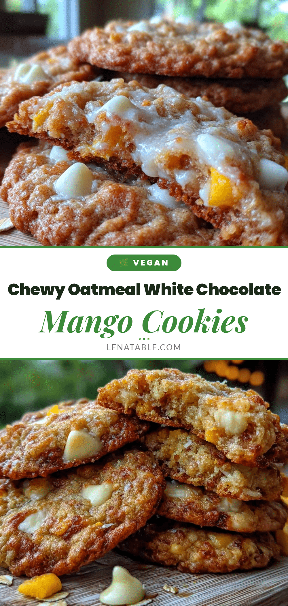 chewy oatmeal white chocolate mango cookies recipe