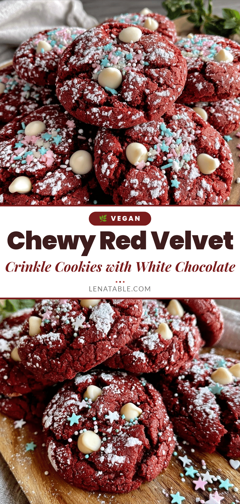 chewy red velvet crinkle cookies recipe