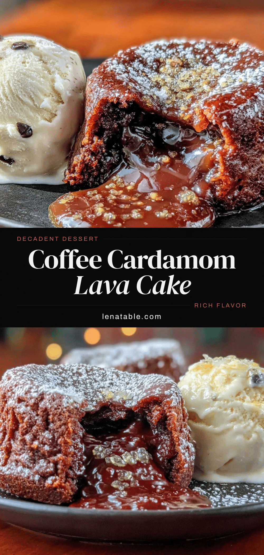 coffee cardamom molten lava cake recipe