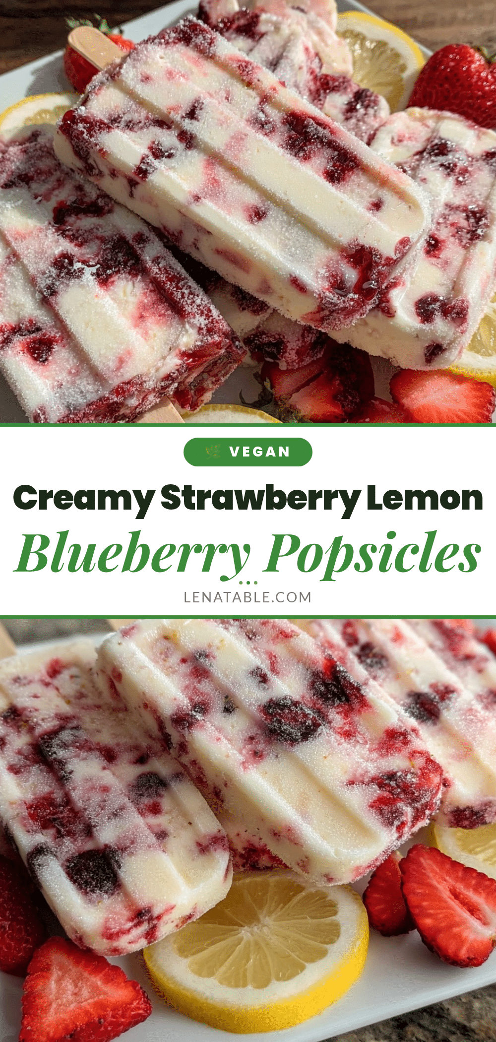 creamy strawberry lemon creamsicle popsicles recipe