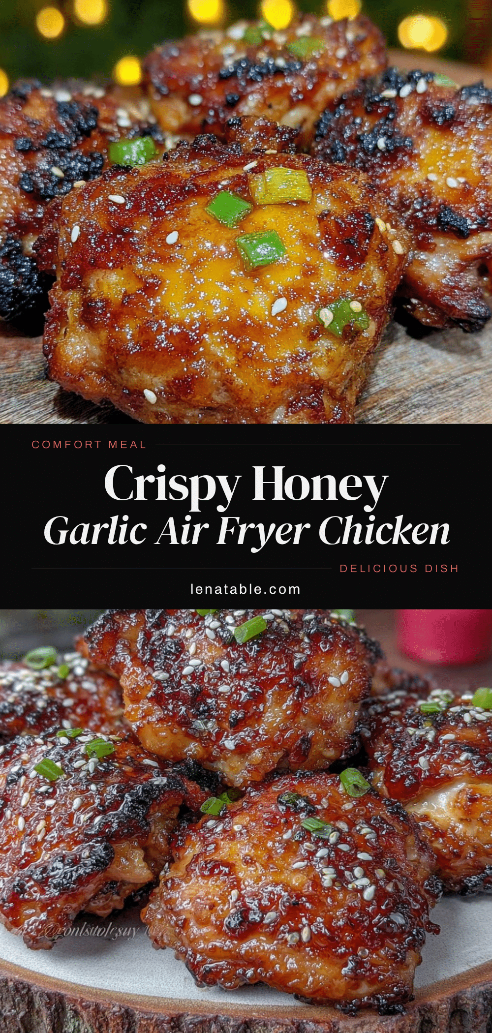 crispy air fryer honey garlic chicken thighs recipe