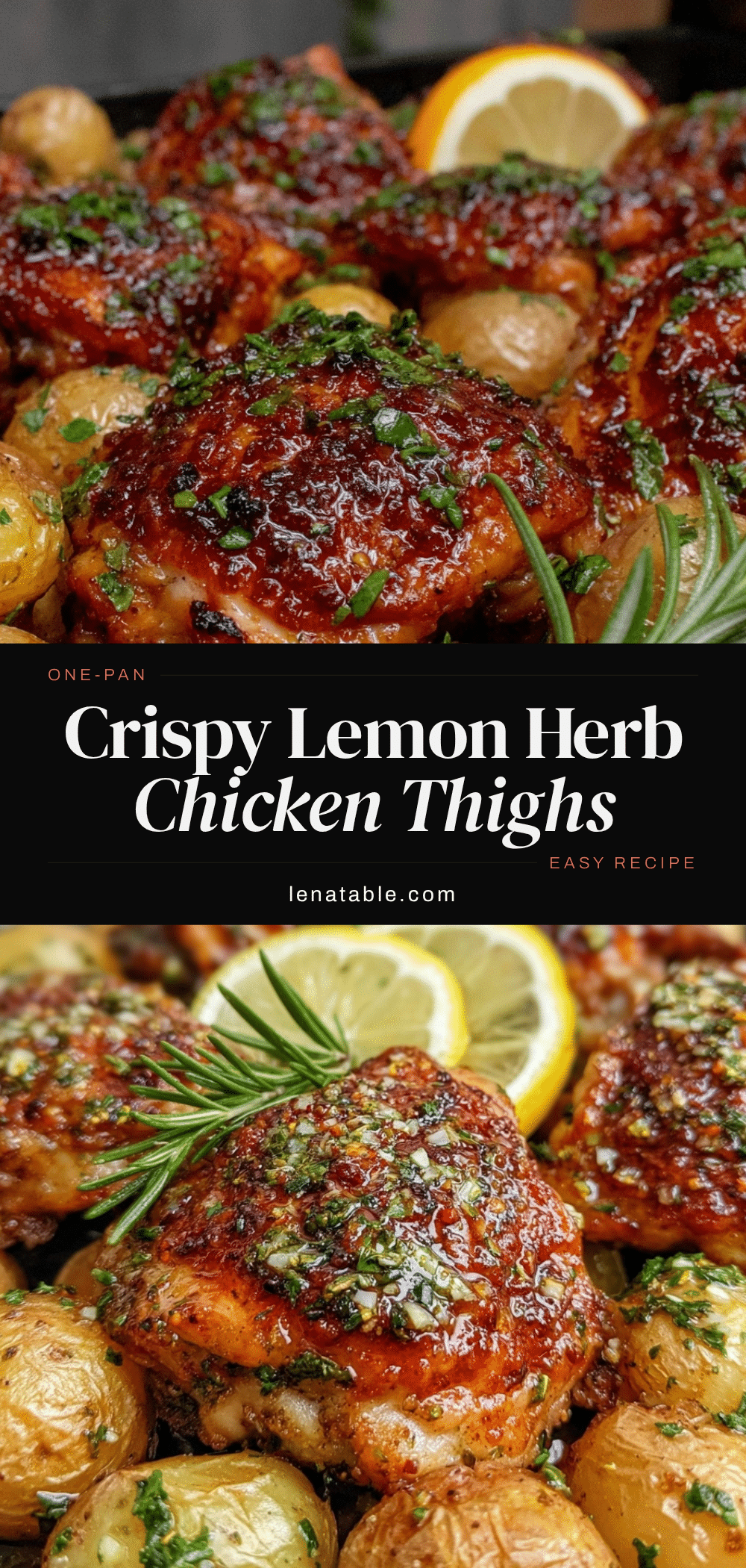 crispy one-pan lemon herb chicken thighs recipe