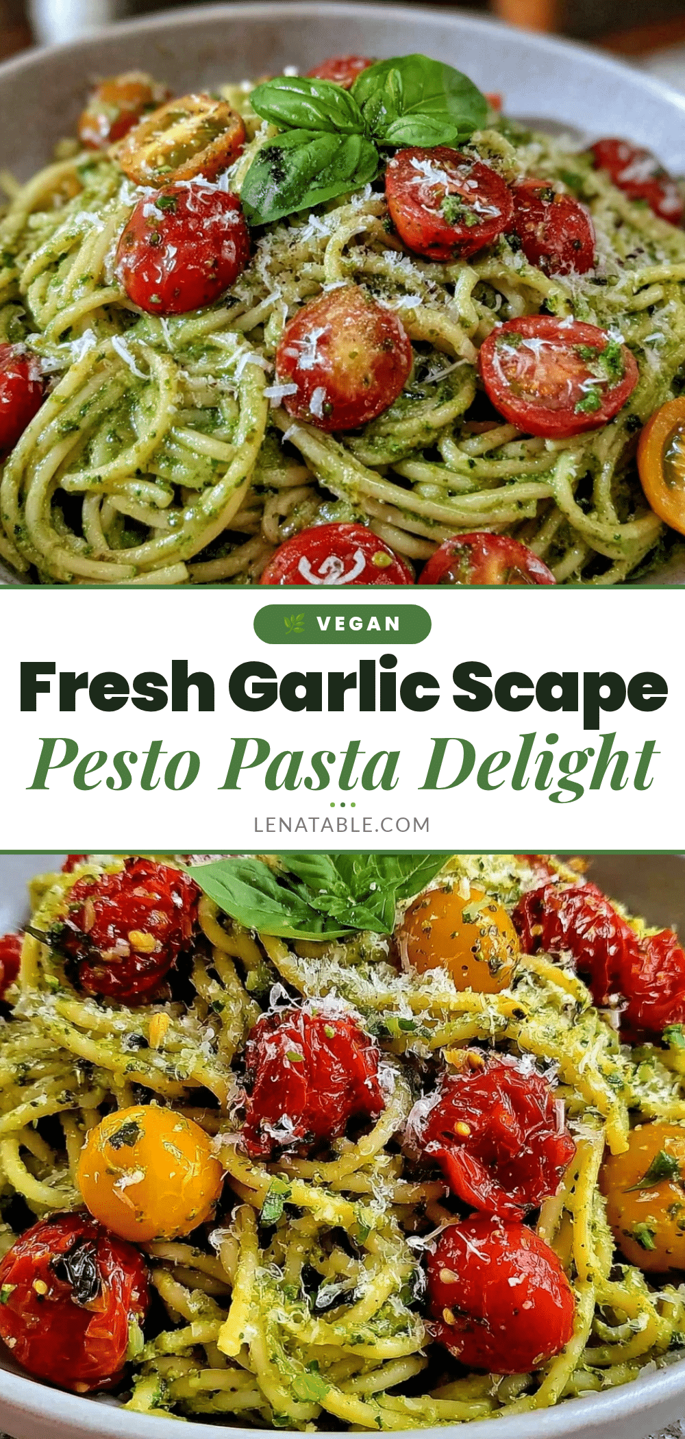 fresh garlic scape pesto pasta recipe