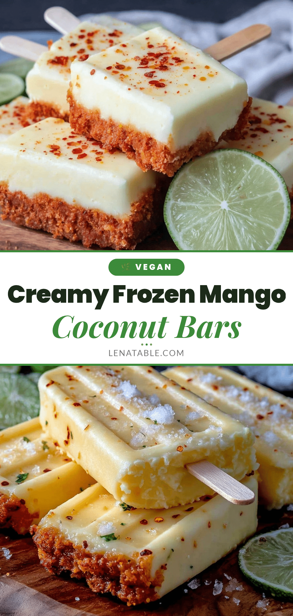 frozen mango coconut cream bars recipe