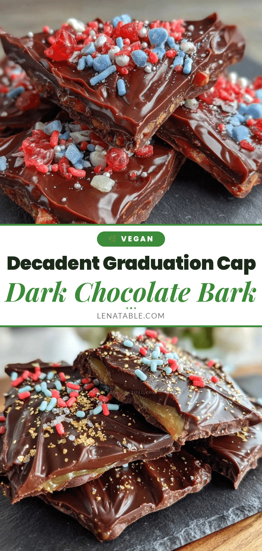 graduation cap dark chocolate bark recipe