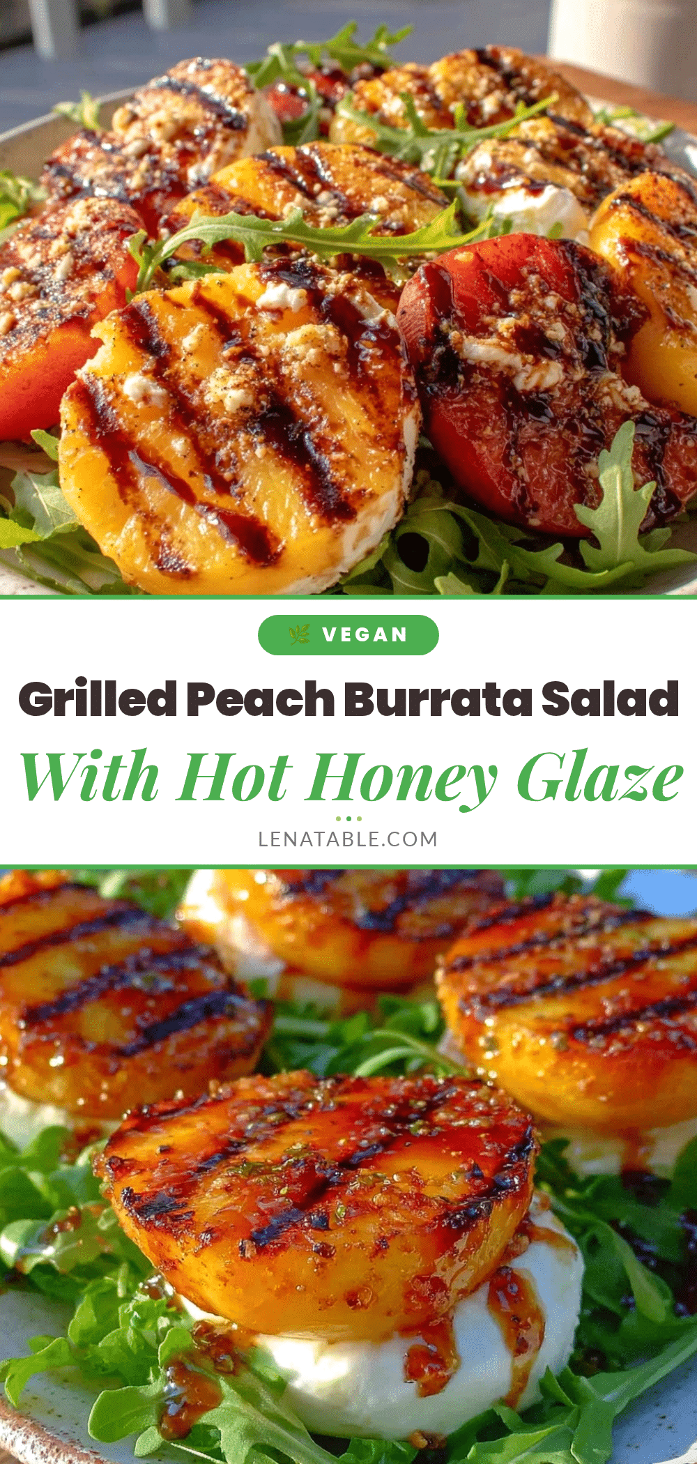 grilled peach burrata arugula salad recipe