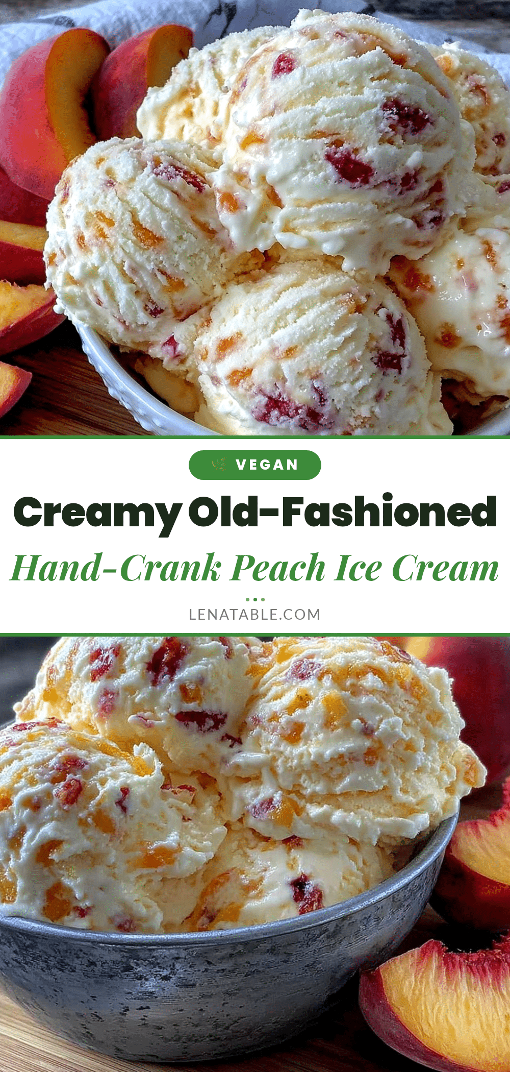 hand-crank peach ice cream recipe