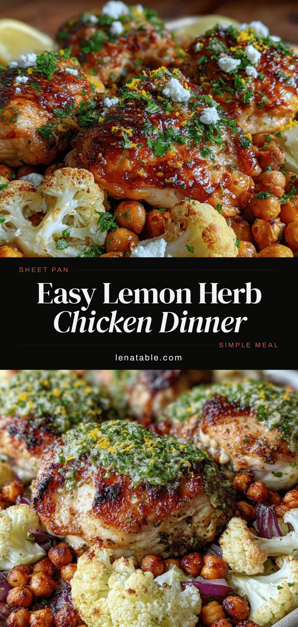 healthy sheet pan lemon herb chicken recipe