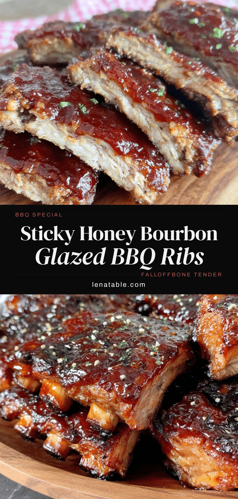 honey bourbon glazed BBQ ribs recipe