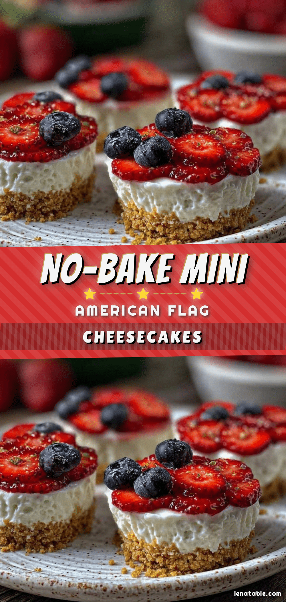 mini american flag cheesecakes recipe