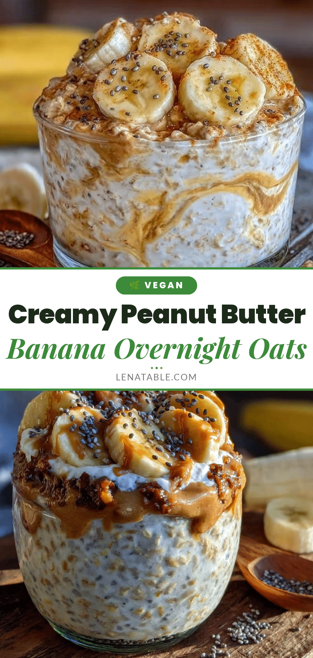 peanut butter banana overnight oats recipe