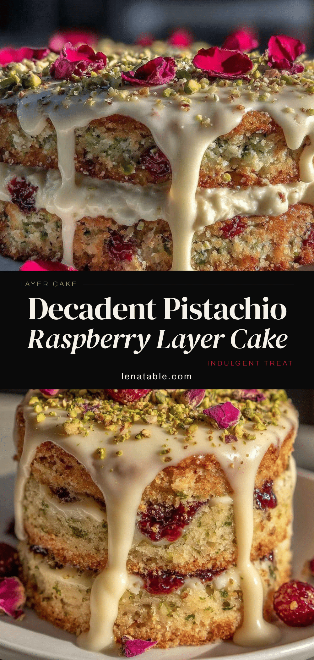 pistachio raspberry layer cake recipe