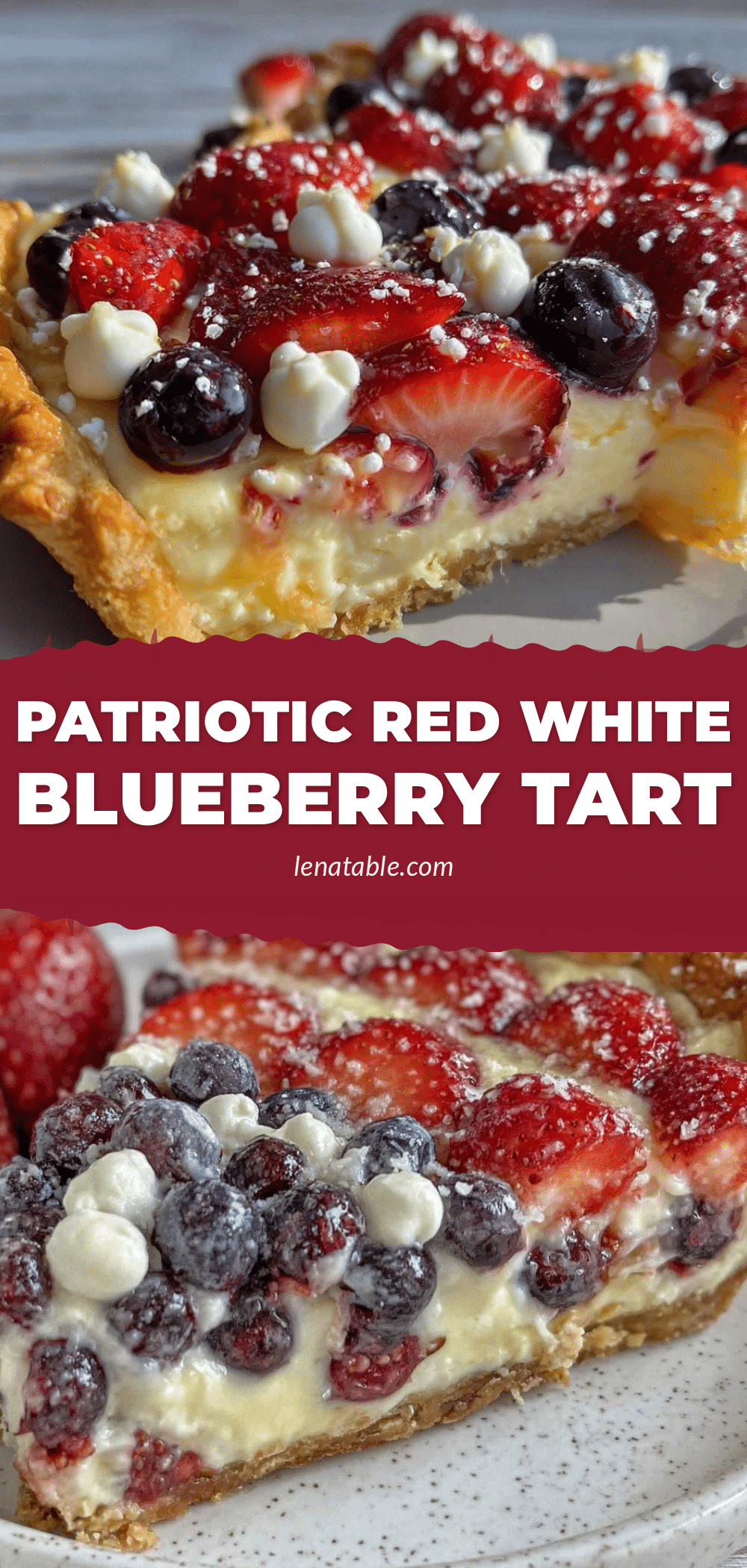 red white and blue berry flag tart recipe