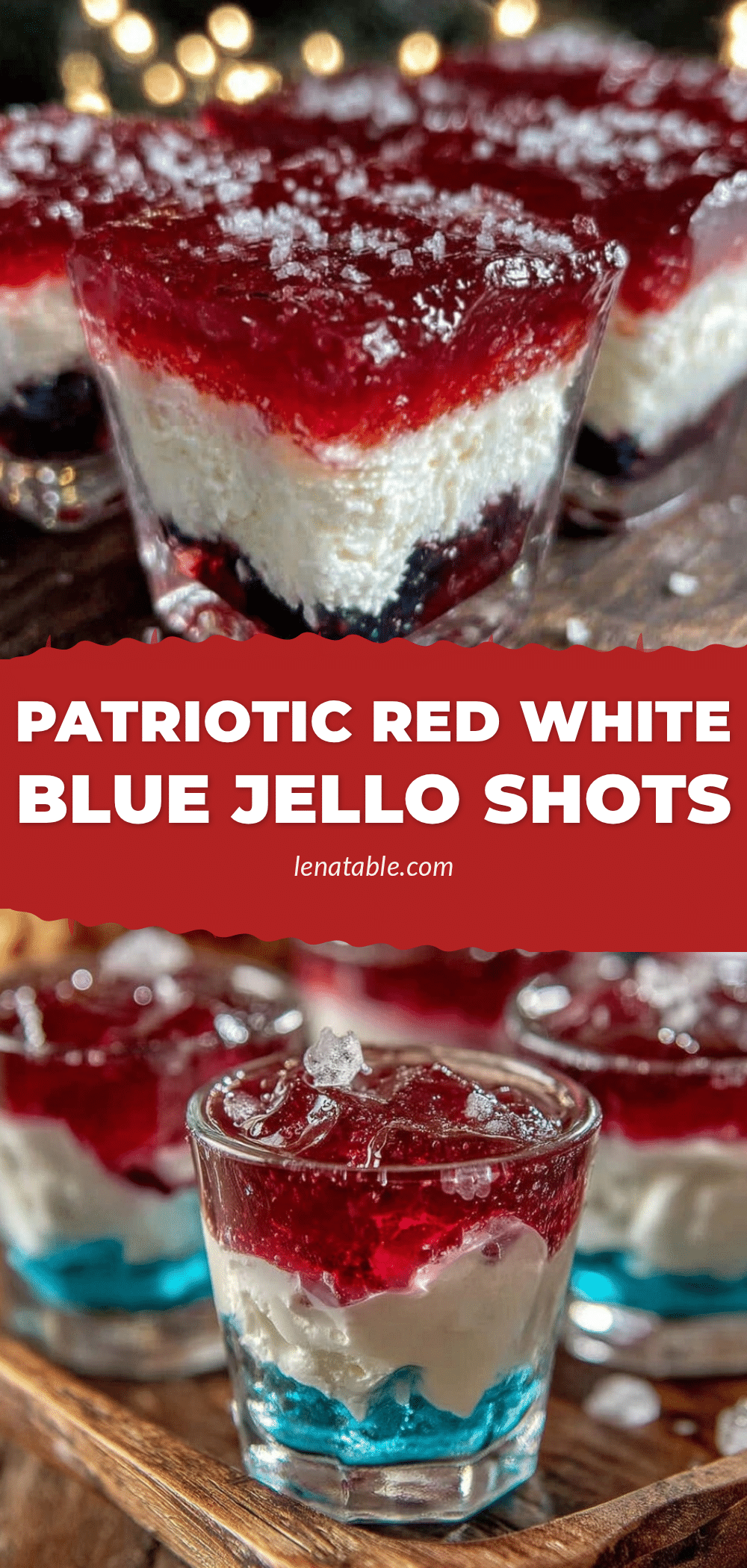 red white and blue layered jello shots recipe
