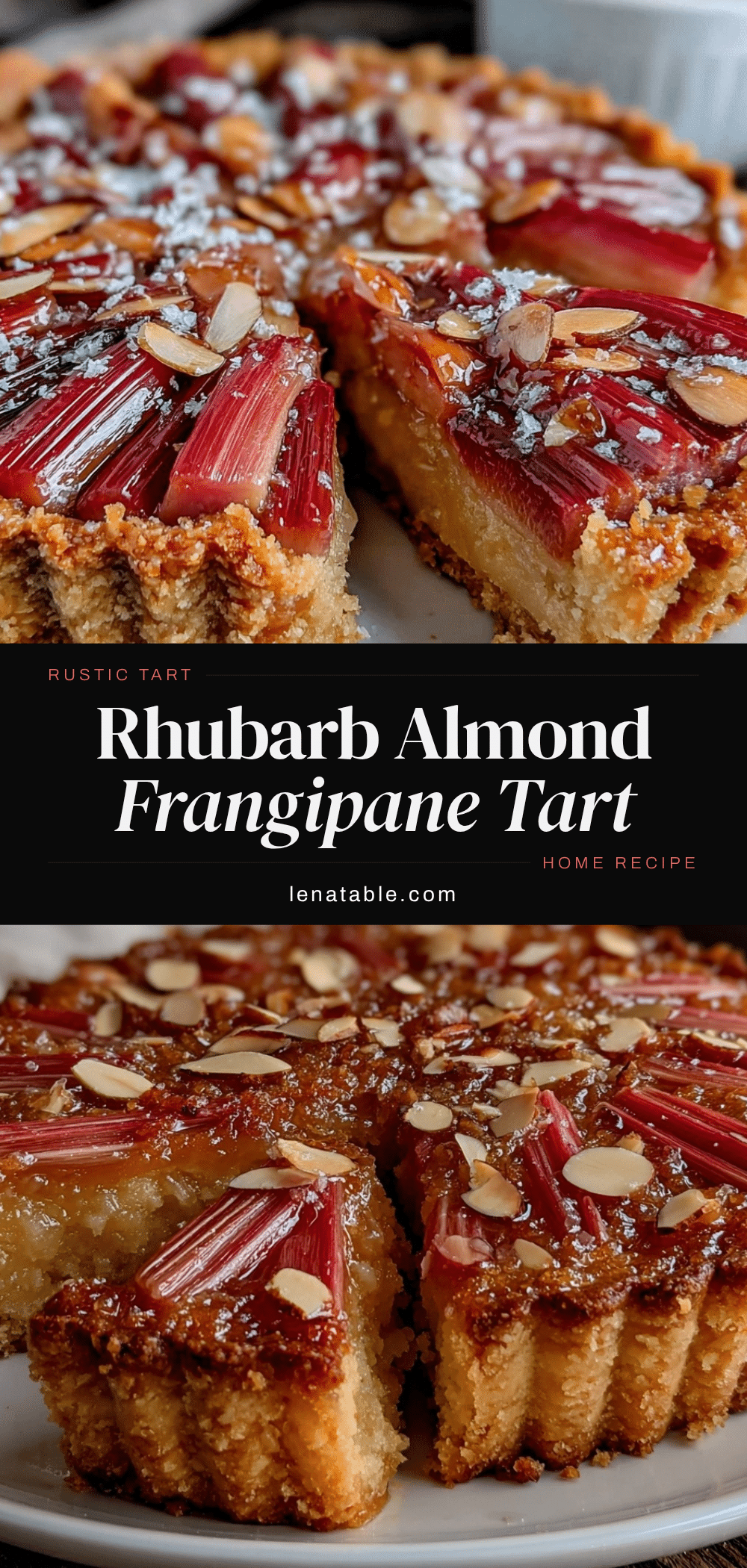 rustic rhubarb almond frangipane tart recipe