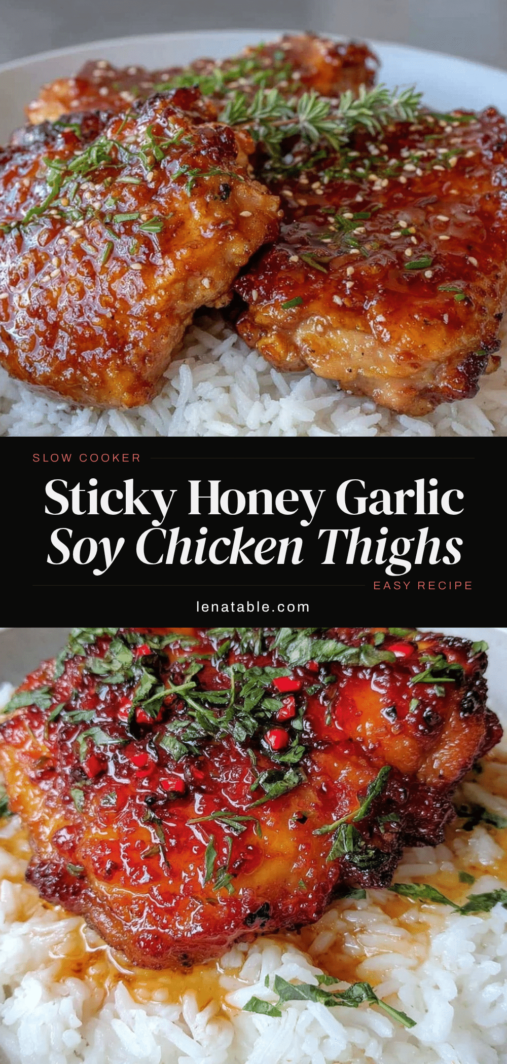 slow cooker honey garlic soy chicken thighs recipe