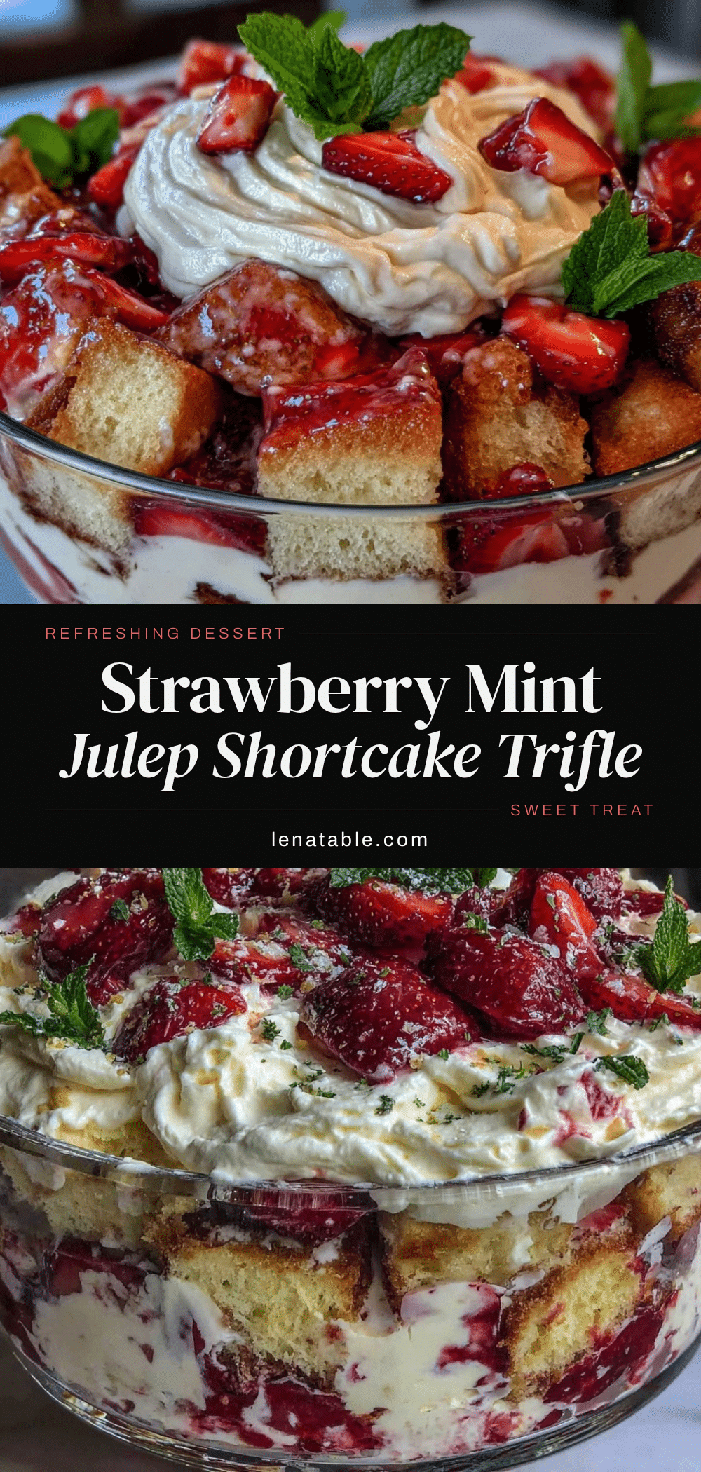 strawberry mint julep shortcake trifle recipe