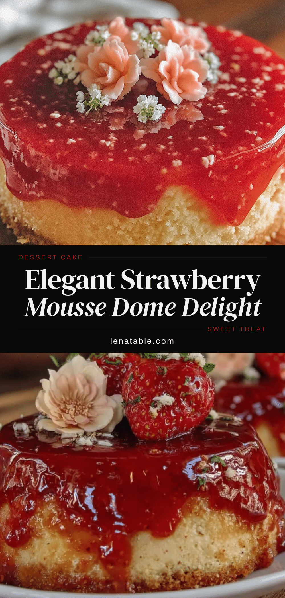 strawberry mousse dome cake recipe