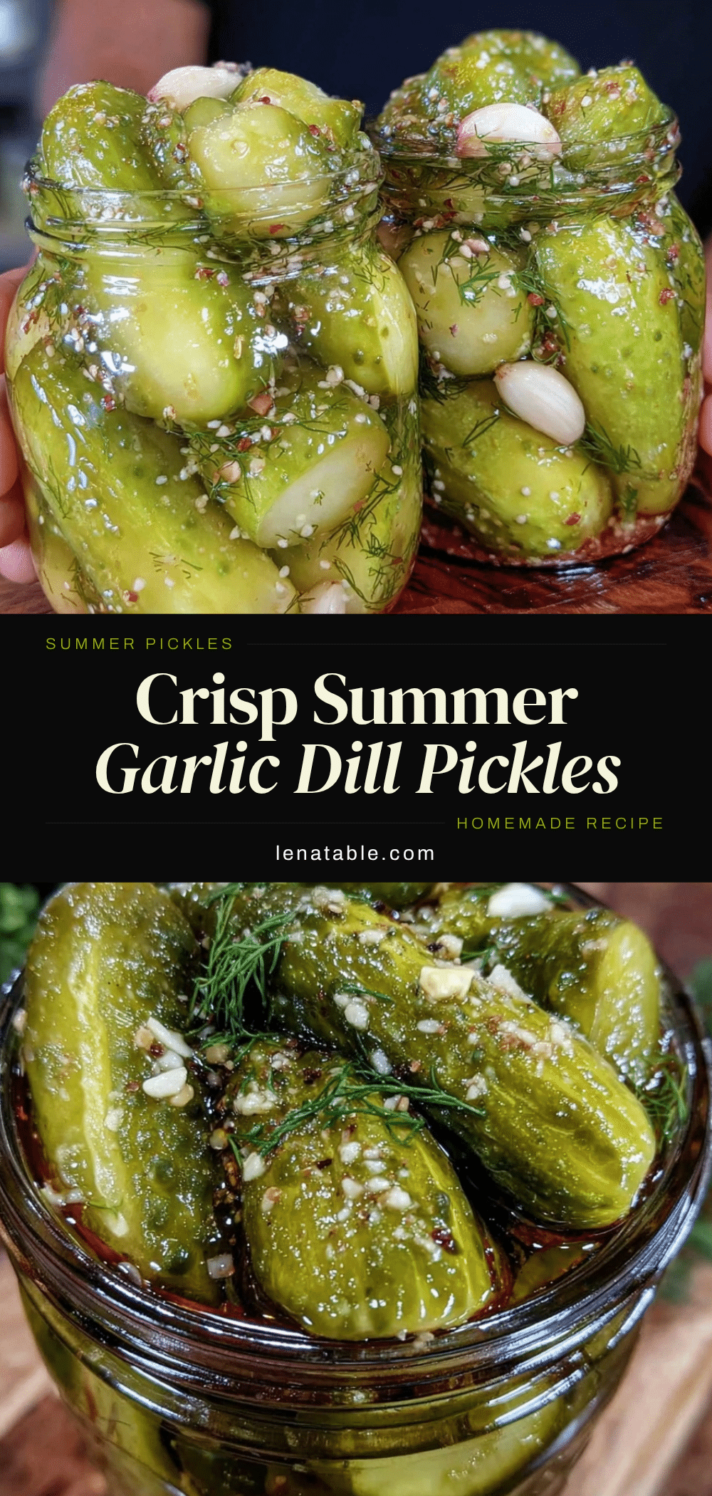 summer refrigerator garlic dill pickles recipe