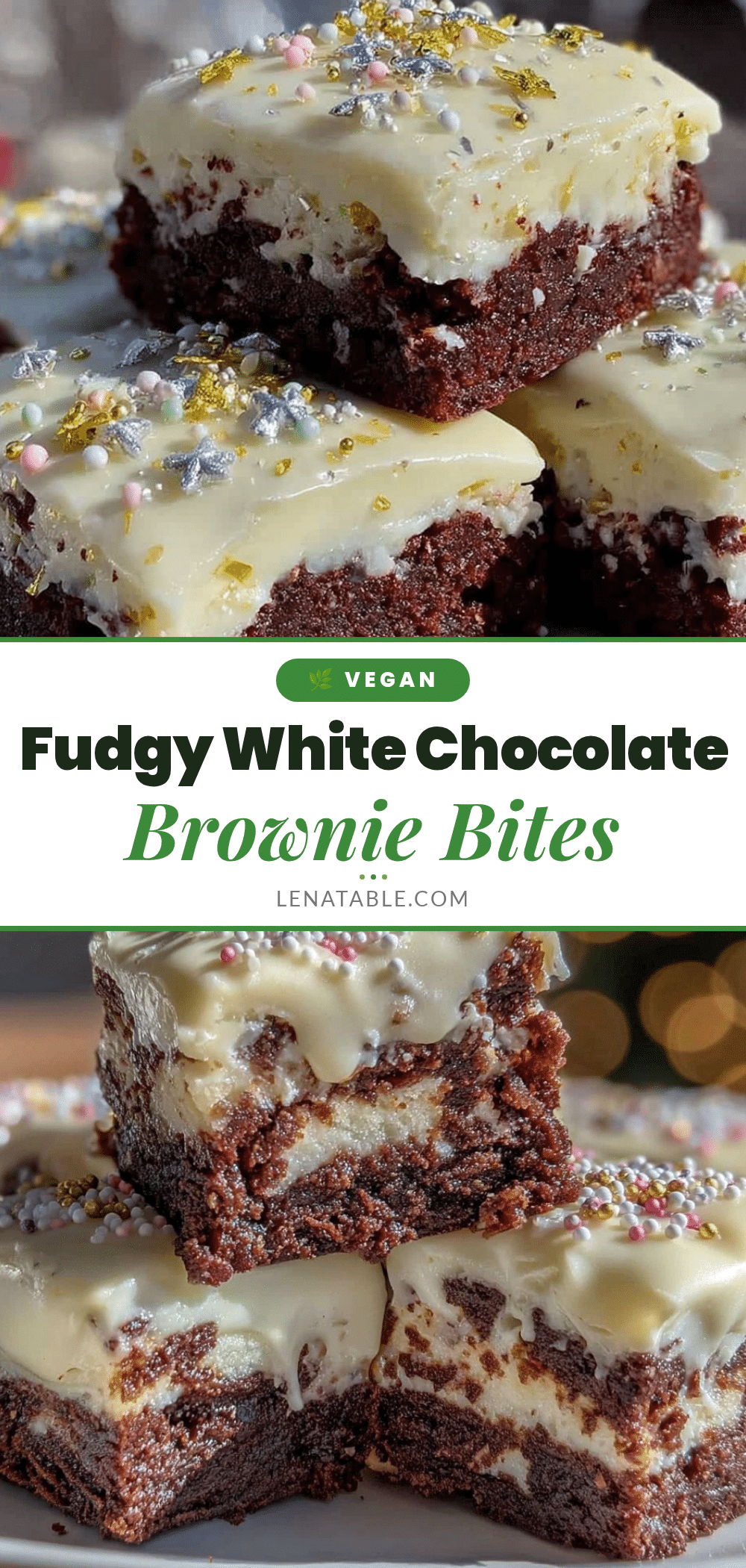 white chocolate-dipped brownie bites recipe