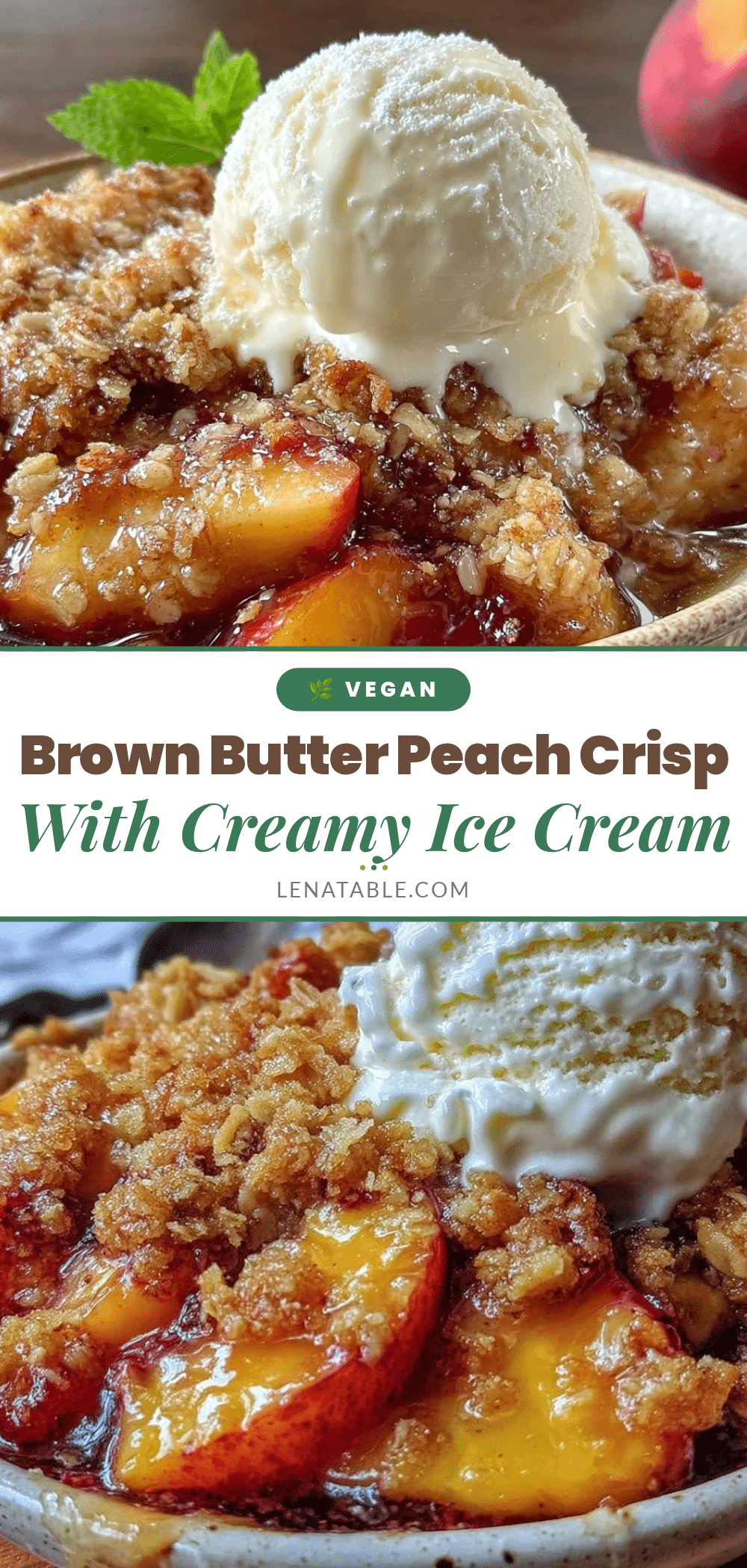 brown butter peach crisp recipe