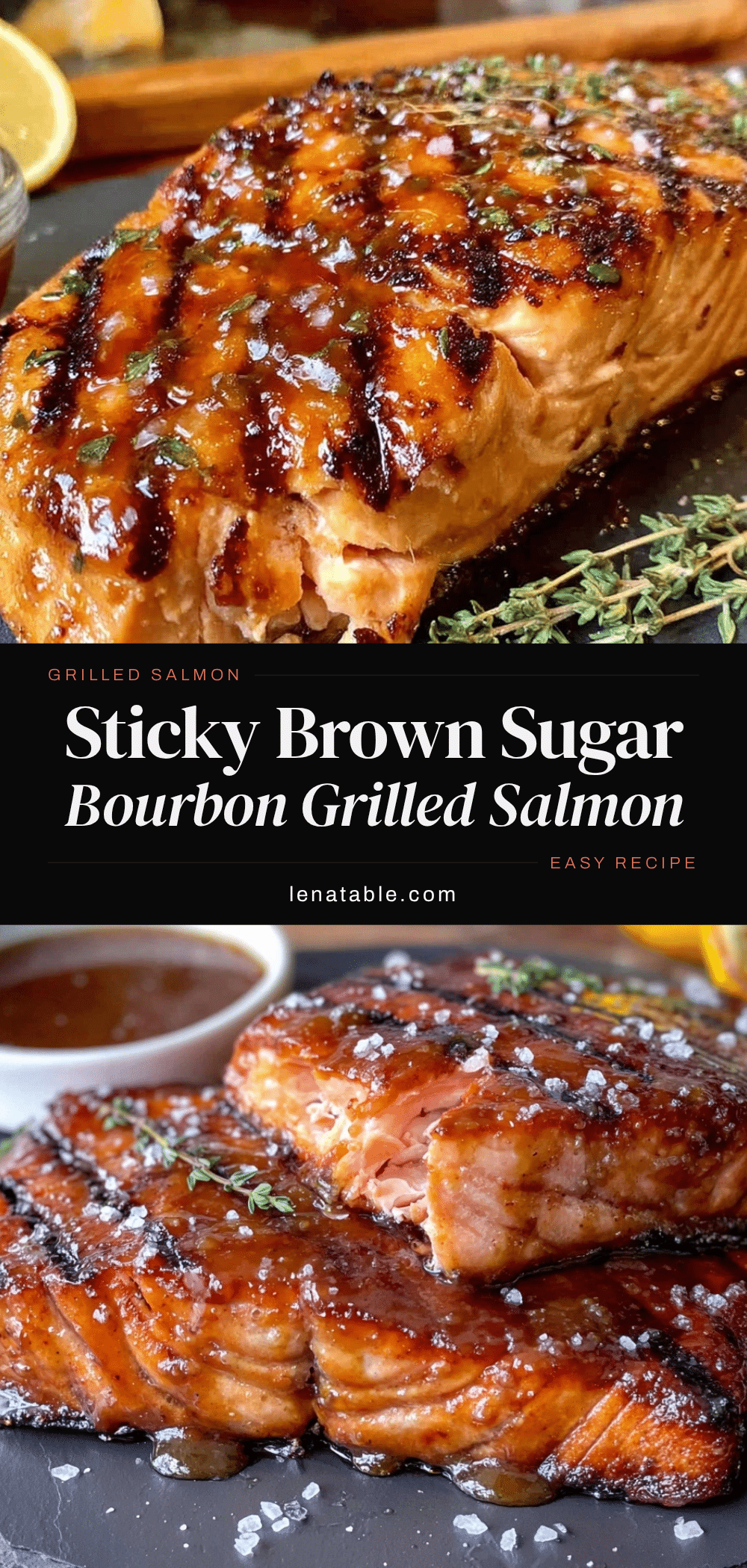 brown sugar bourbon glazed grilled salmon recipe