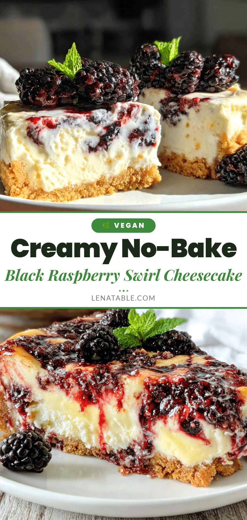 Creamy Black Raspberry Swirl Cheesecake recipe