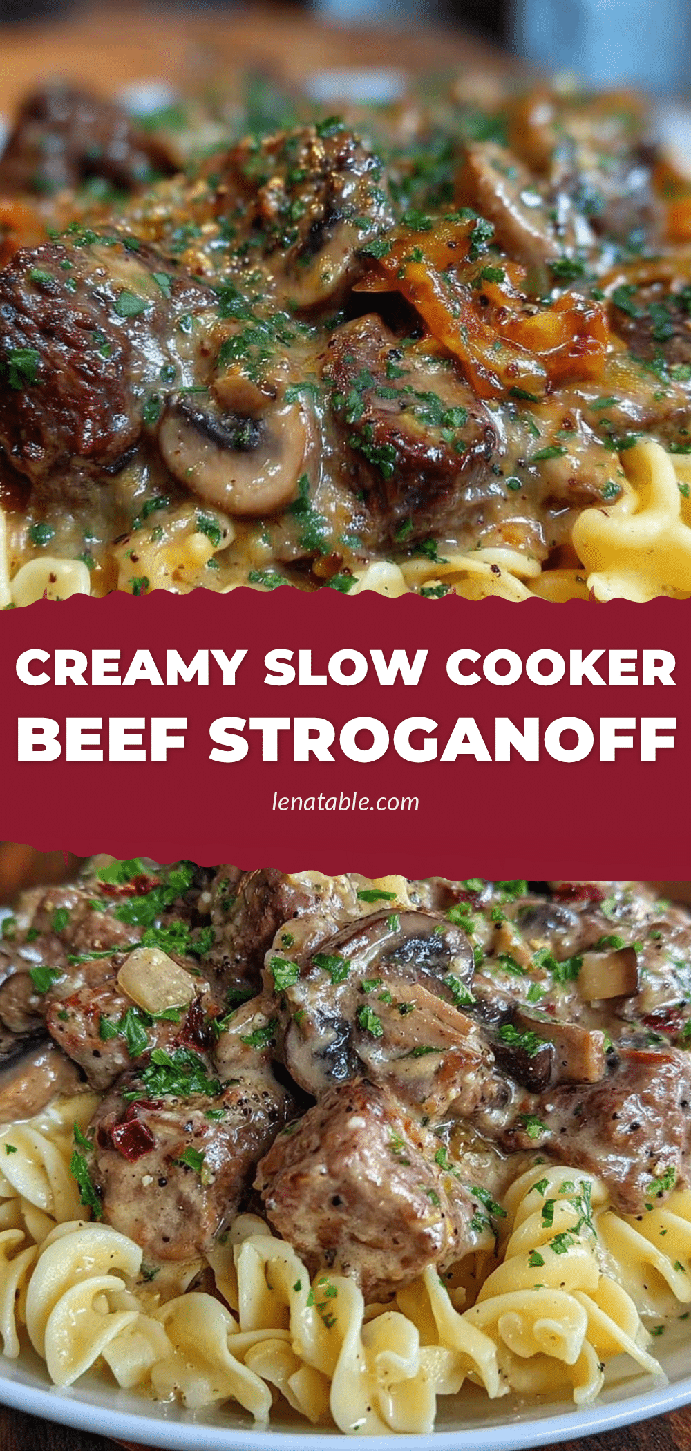 creamy slow cooker beef stroganoff recipe