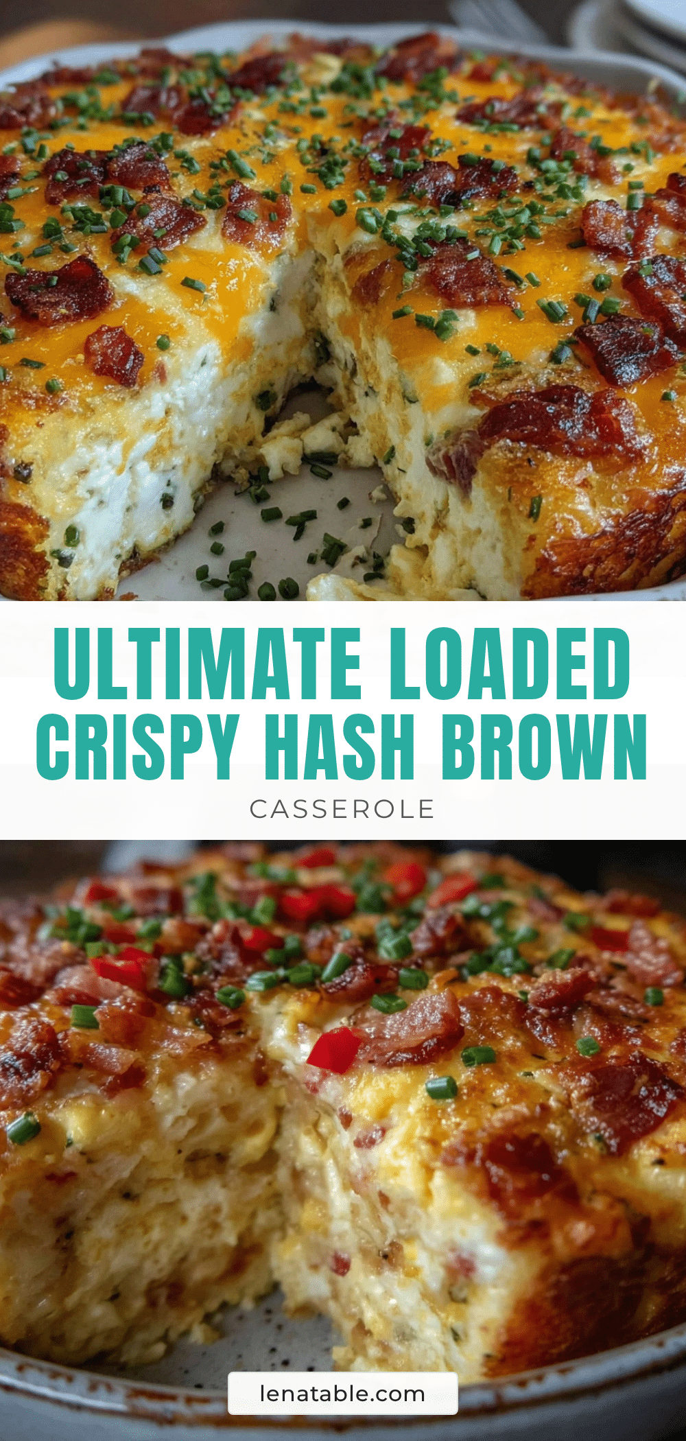crispy loaded hash brown breakfast casserole recipe