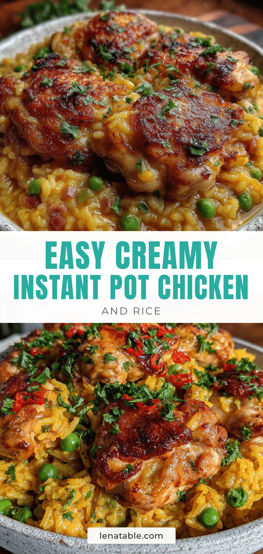 easy creamy instant pot chicken and rice recipe