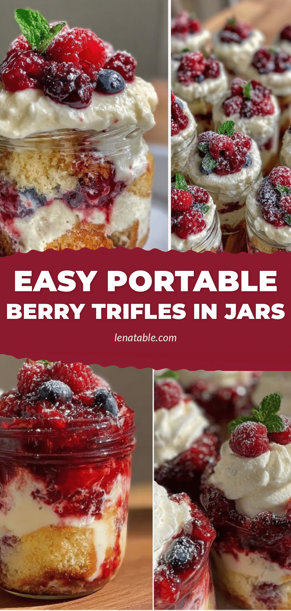 easy individual berry trifles in mason jars recipe