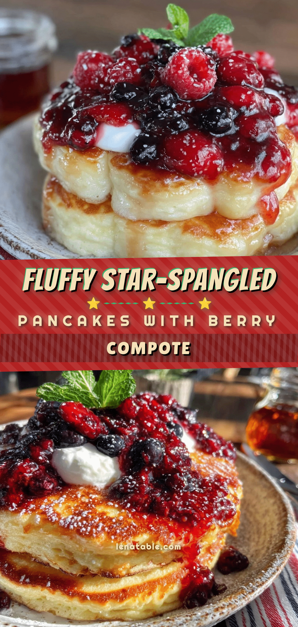 fluffy star-spangled pancakes recipe