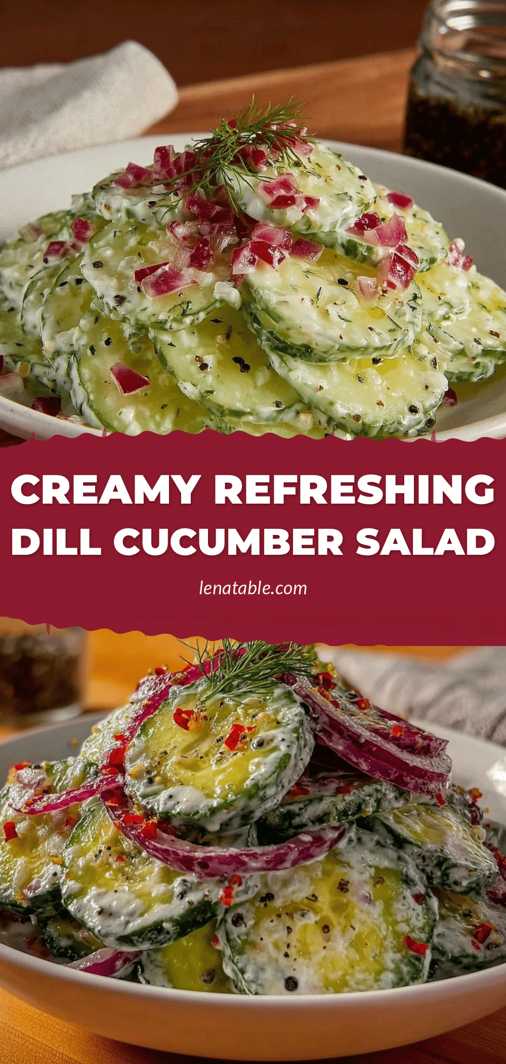 fresh creamy dill cucumber salad recipe