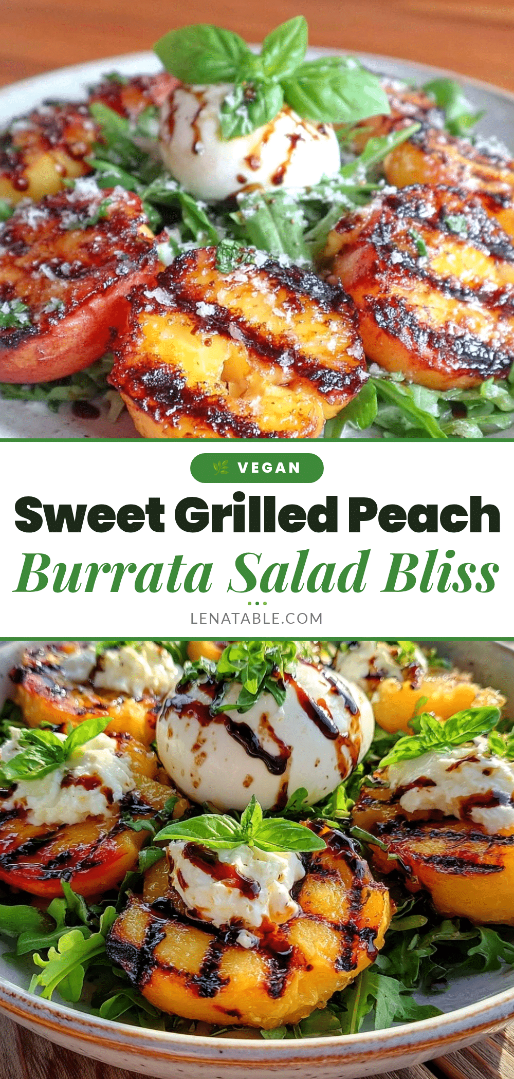 fresh grilled peach and burrata salad recipe