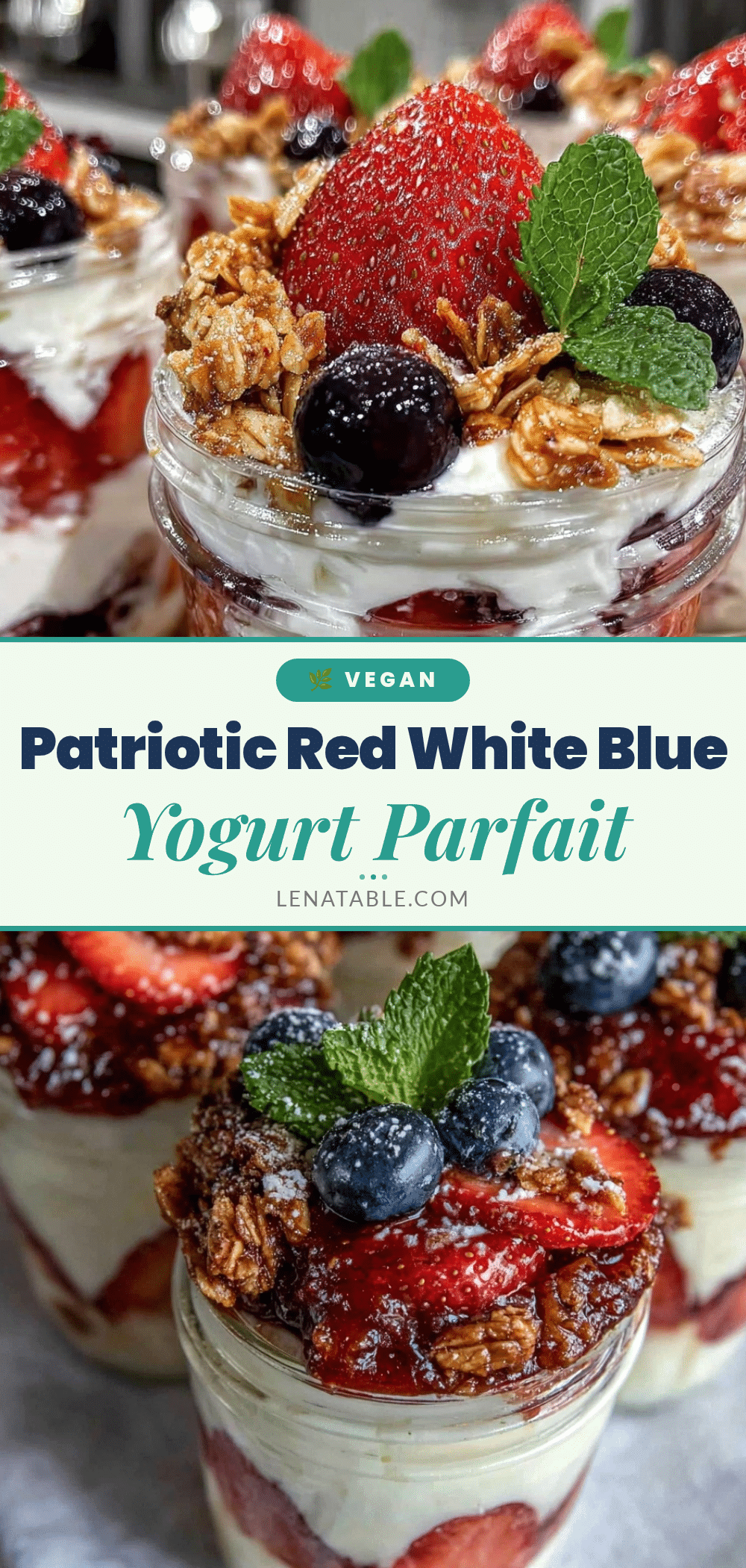 fresh red white blue yogurt parfait bar recipe