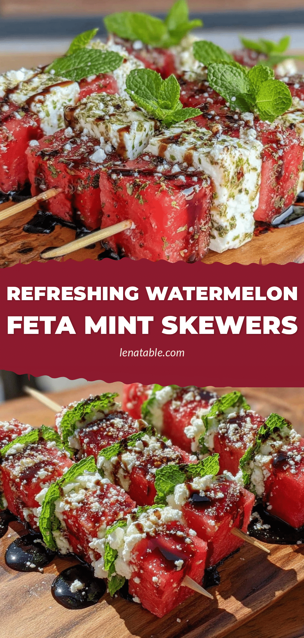 fresh watermelon feta mint skewers recipe