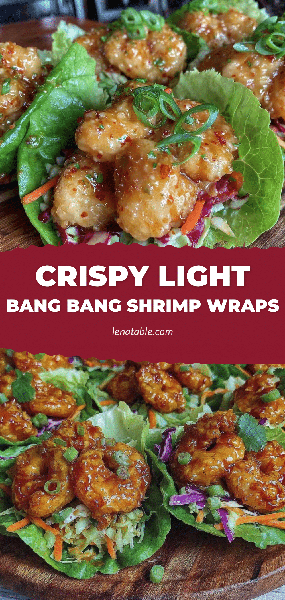 Healthy Bang Bang Shrimp Lettuce Wraps recipe