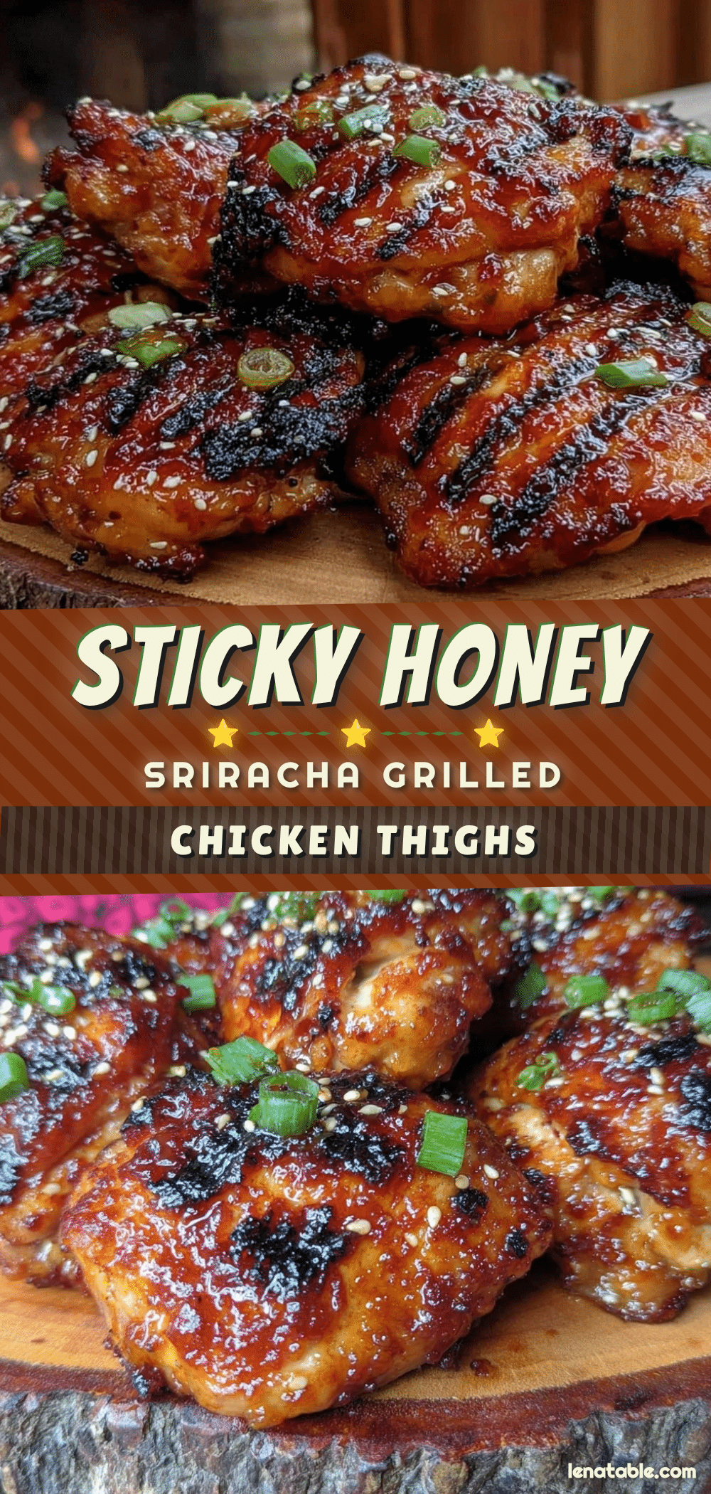 honey sriracha grilled chicken thighs recipe