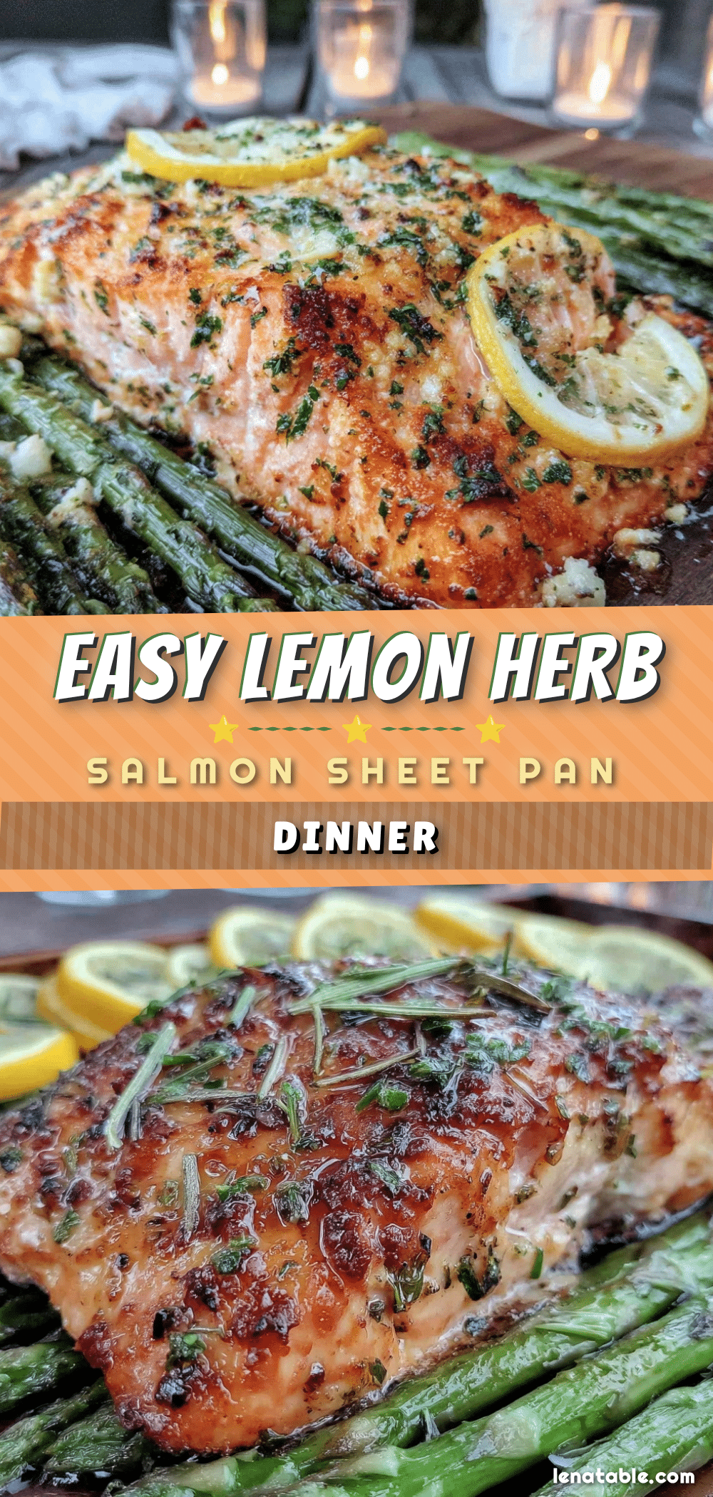 lemon herb salmon sheet pan dinner recipe