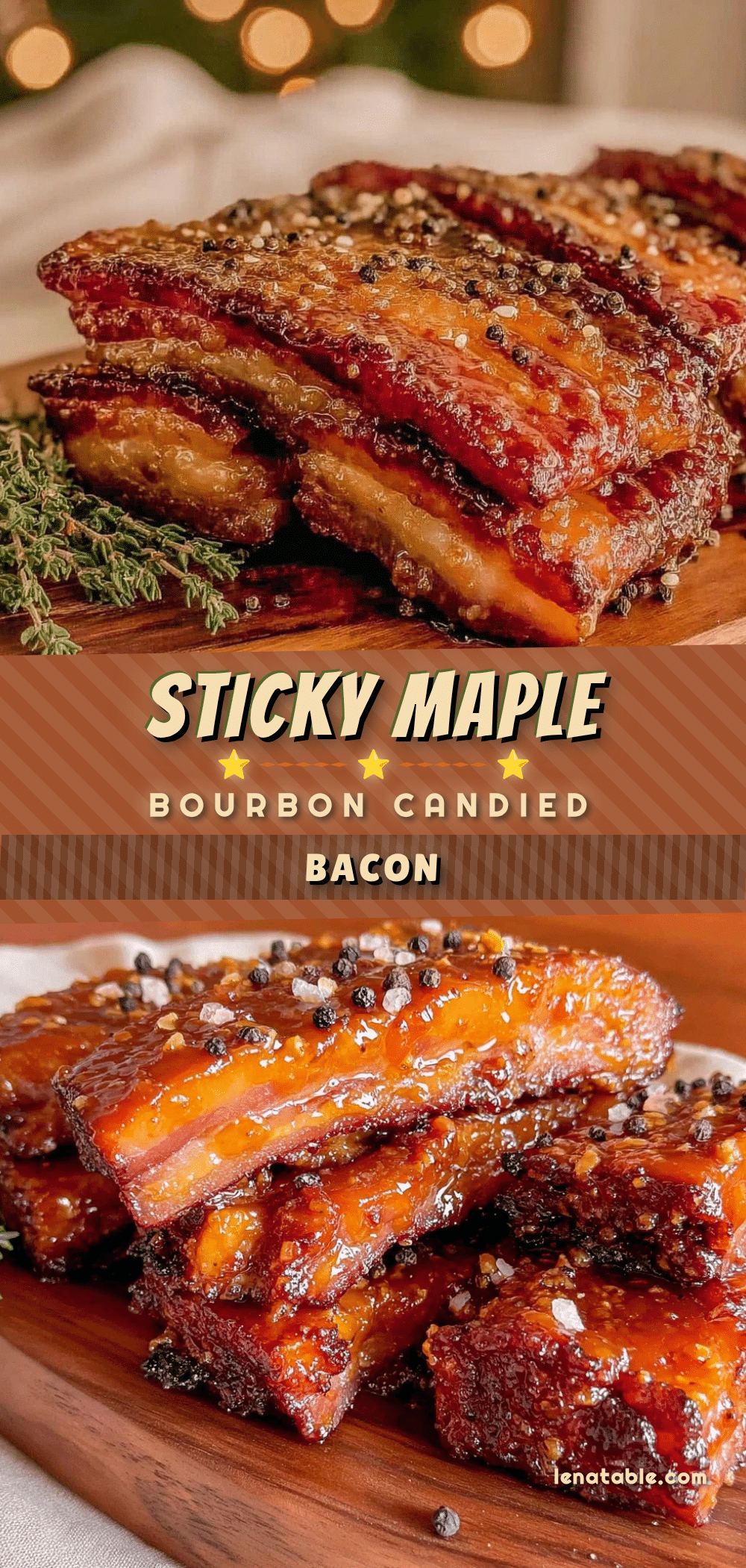 maple bourbon glazed bacon recipe