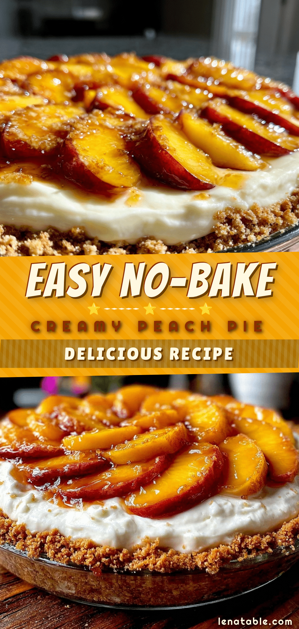 no bake peach cream pie recipe