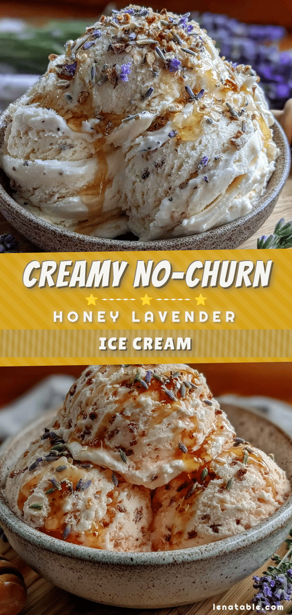 no-churn honey lavender ice cream recipe