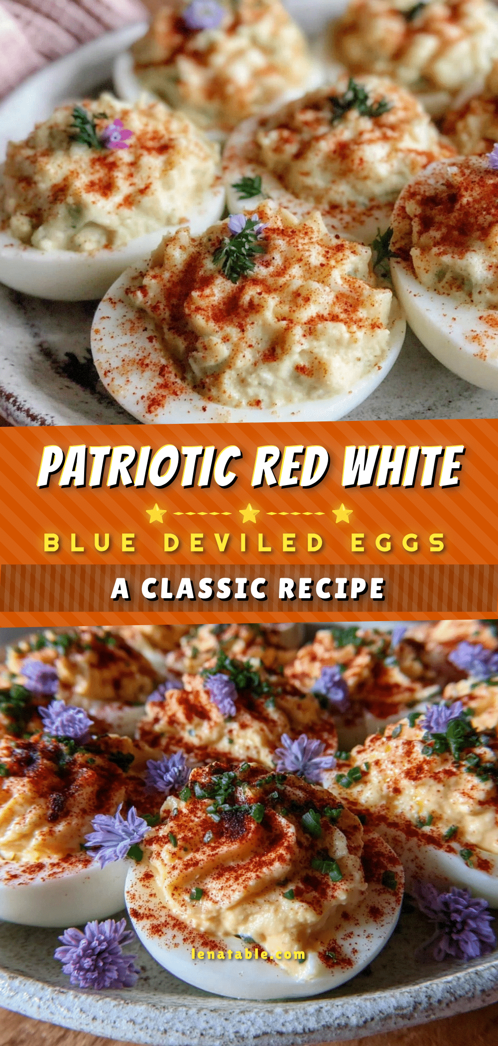 patriotic red white and blue deviled eggs recipe
