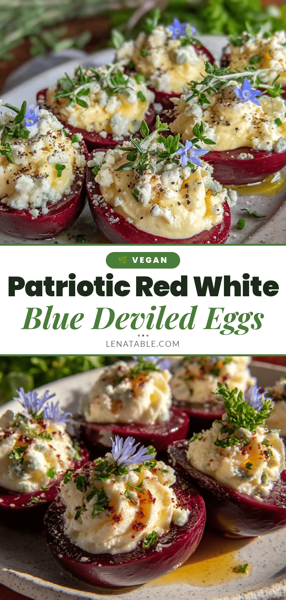 red white blue deviled eggs recipe