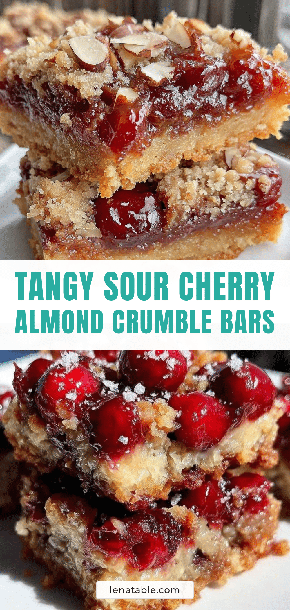 sour cherry almond crumble bars recipe