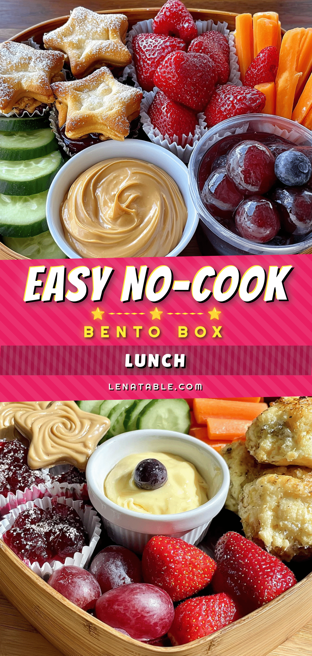 5-minute no-cook bento box lunch for kids recipe